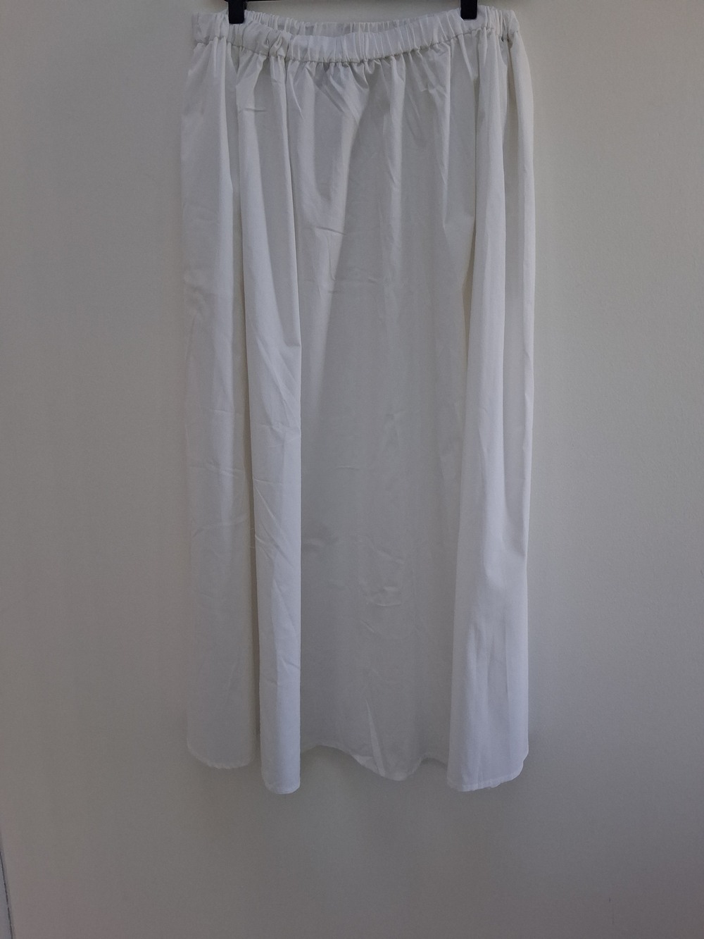 Truth Women's White Cotton Flowy Elastic Waist Maxi Skirt Size Medium  Feminine